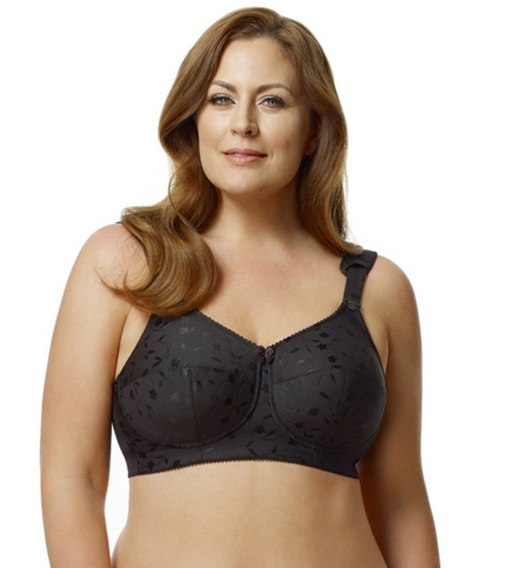Elila Jacquard Softcup Bra with Cushioned Straps Size 34G